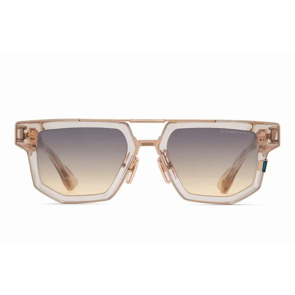 DITA MACH NINE DTS 478 02 Khaki Crystal Rose Gold Grey Sunglasses AUTHENTIC